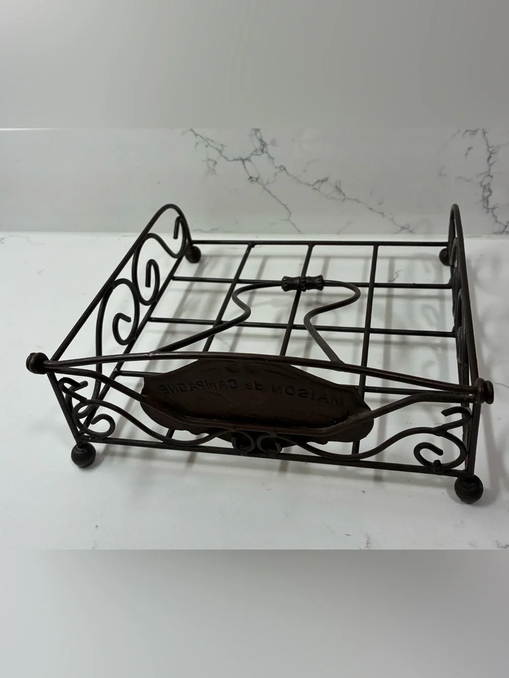 Vintage French Country Napkin Holder Comptoir de Famille Maison de Campagne